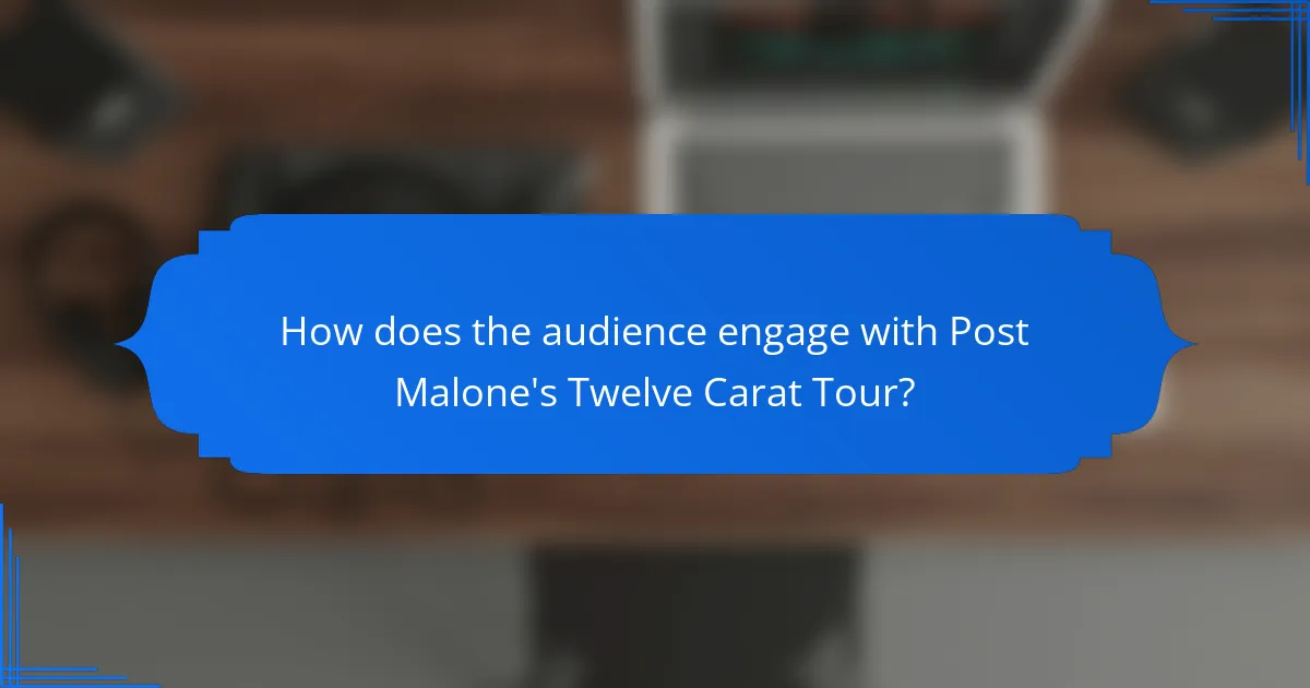 How does the audience engage with Post Malone's Twelve Carat Tour?